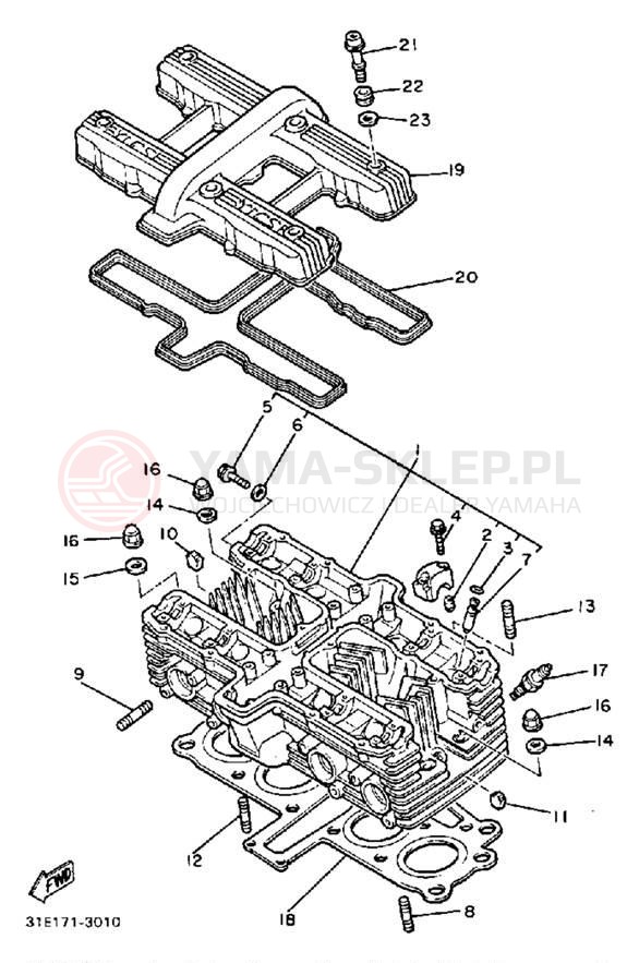 Schemat "głowica" do Yamaha SECA XJ900RK