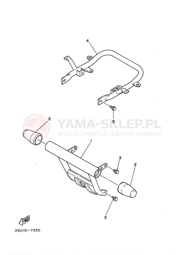 Schemat "osłona / stelaż" do Yamaha BANSHEE YFZ350M