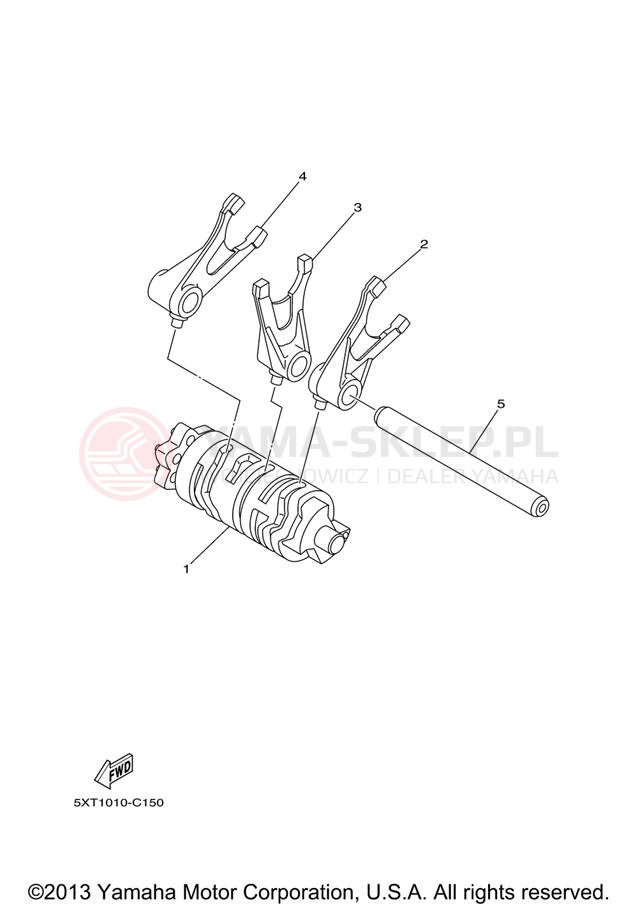 Schemat "Wodziki, automat" do Yamaha XT250 XT250X/XT250XC
