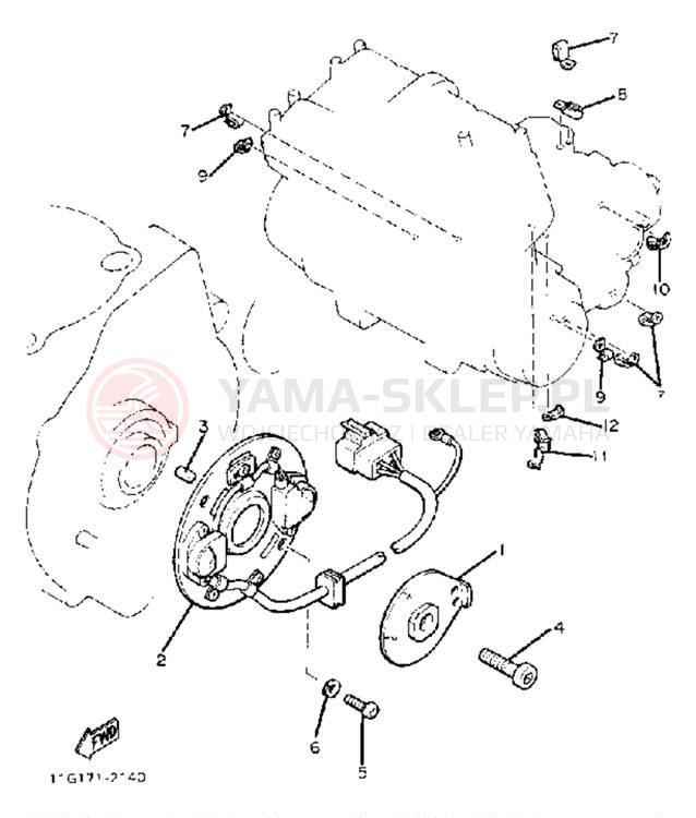 Schemat "Układ zapłonowy" do Yamaha XJ1100J
