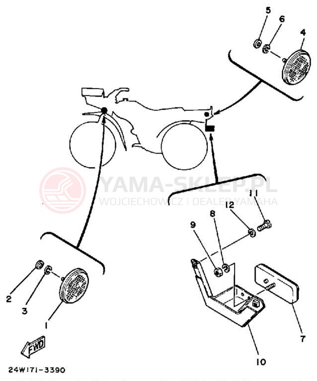 Schemat "układ elektryczny" do Yamaha YTM200ERN