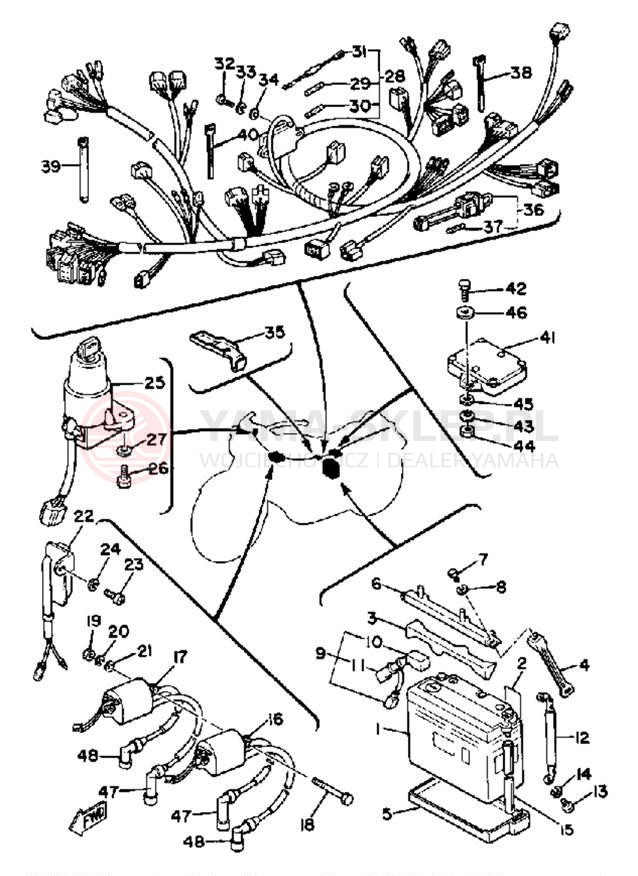 Schemat "układ elektryczny" do Yamaha XS1100SG