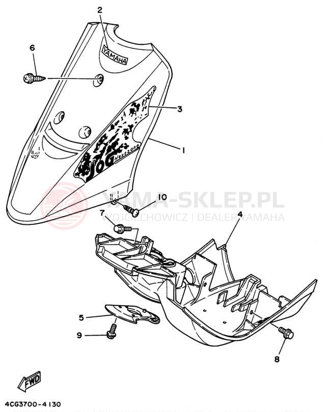 Schemat "błotnik" do Yamaha JOG CY50H