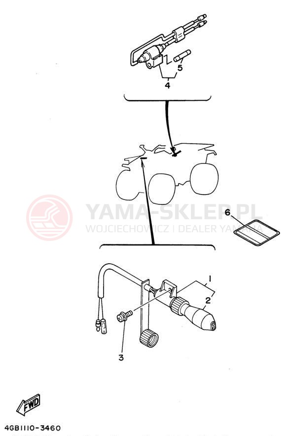 Schemat "układ elektryczny" do Yamaha KODIAK 4WD YFM400FWG_