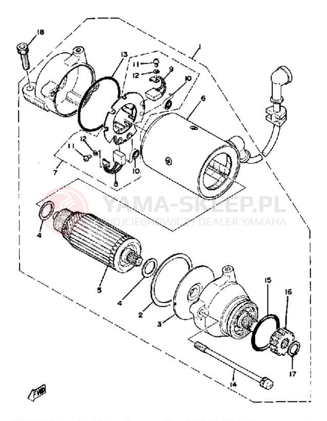 Schemat "rozrusznik" do Yamaha XS750SE-31