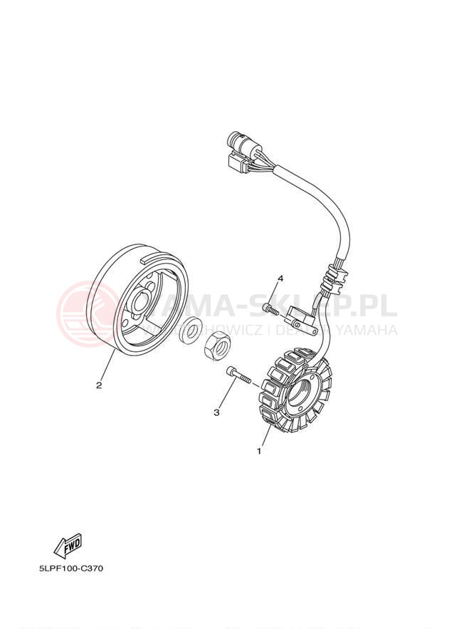 Schemat "prądnica" do Yamaha 660R RAPTOR YFM660RT