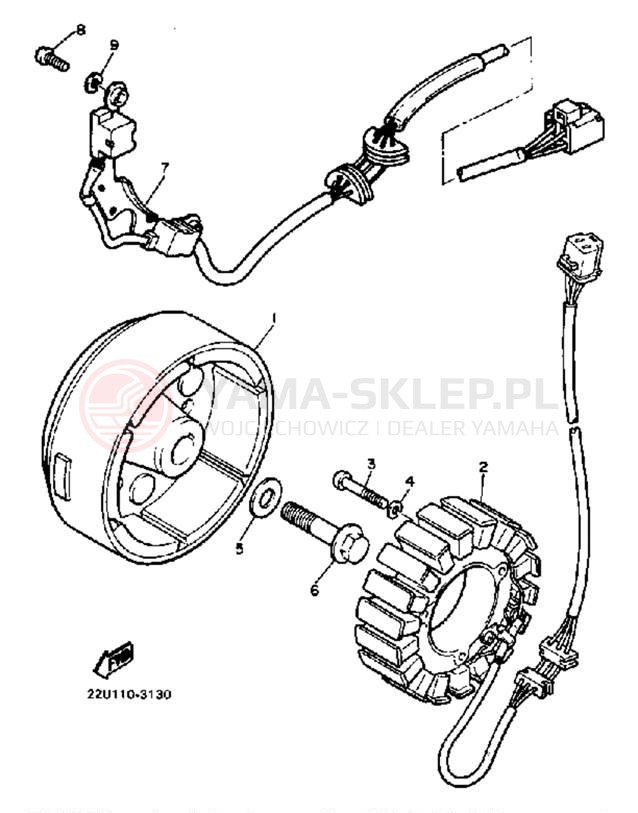 Schemat "Układ zapłonowy" do Yamaha XV500K