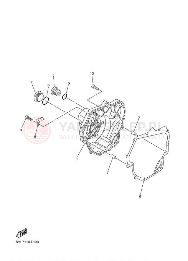 Schemat "Pokrywa silnika" do Yamaha FX NYTRO XTX FX10XTBL/FX10XTBB