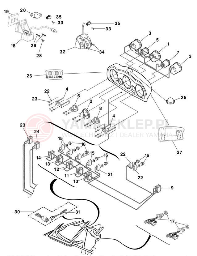 Schemat "układ elektryczny" do Yamaha AR230 HO SRT1100BE
