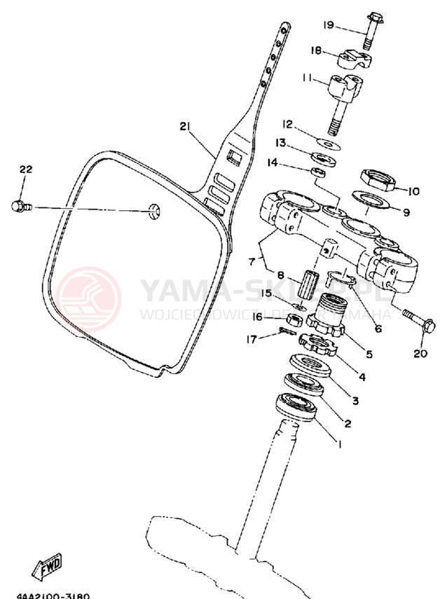 Schemat "Półki zawieszenia" do Yamaha WR500ZE