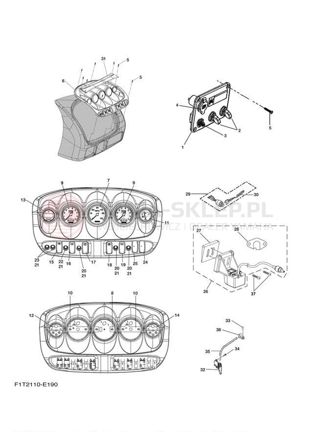 Schemat "układ elektryczny" do Yamaha SX210 FRT1100BF/FRT1100AF