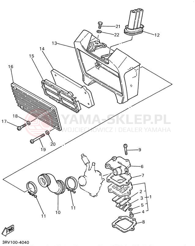 Schemat "Wtrysk paliwa" do Yamaha YZINGER PW80N1