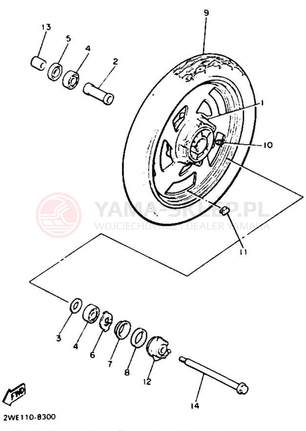 Schemat "Koło przód" do Yamaha V-MAX 1200 VMX12AC/VMX12A