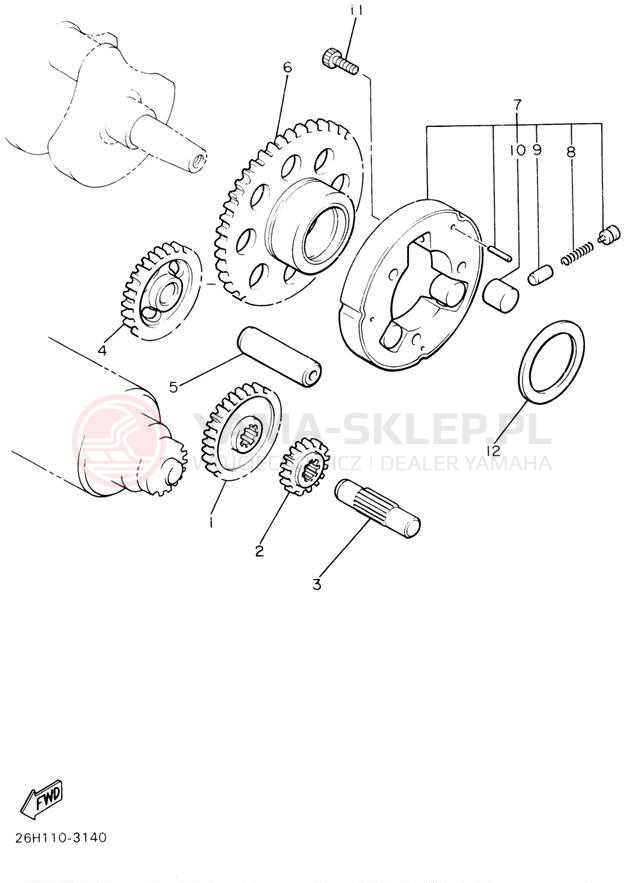 Schemat "rozrusznik" do Yamaha V-MAX 1200 VMX12LC/VMX12L