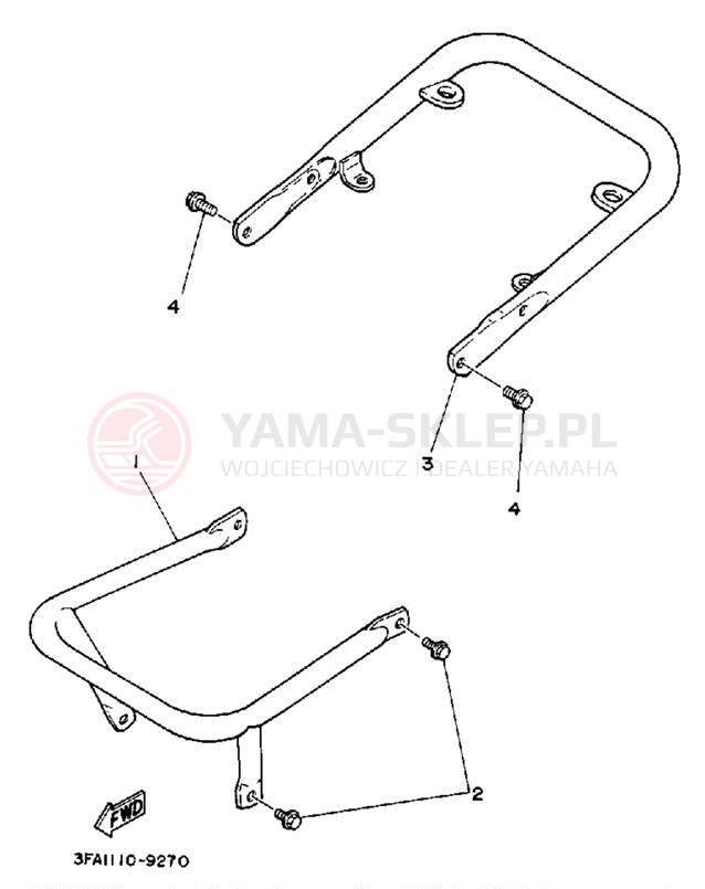 Schemat "osłona / stelaż" do Yamaha BREEZE YFA1W