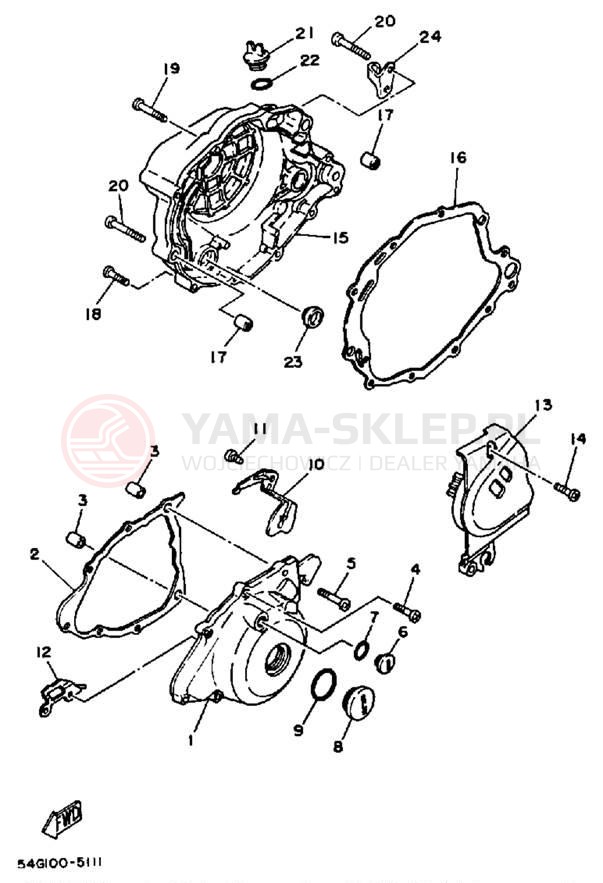 Schemat "Pokrywa silnika" do Yamaha BIG WHEEL ELEC START BW200EU