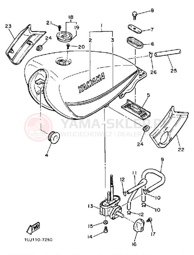 Schemat "zbiornik paliwa" do Yamaha RADIAN YX600TC/YX600T