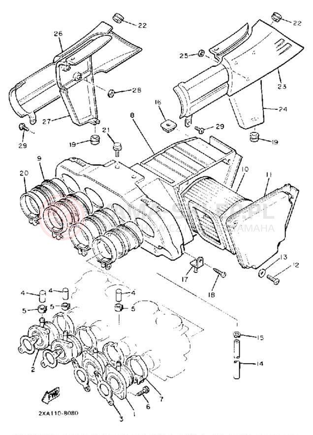 Schemat "Filtr powietrza" do Yamaha RADIAN YX600UC/YX600U