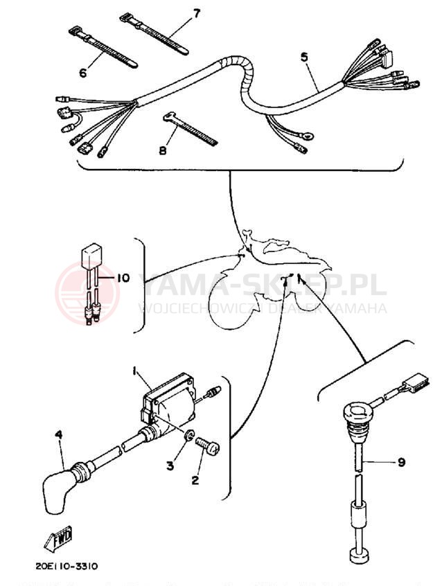 Schemat "układ elektryczny" do Yamaha YT125L