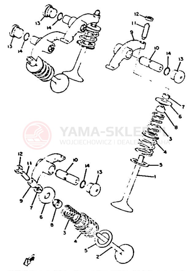 Schemat "zawory" do Yamaha XS650H