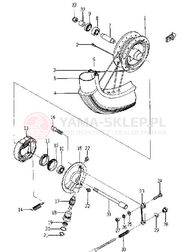 Schemat "Koło przód" do Yamaha YG1T/YG1TK