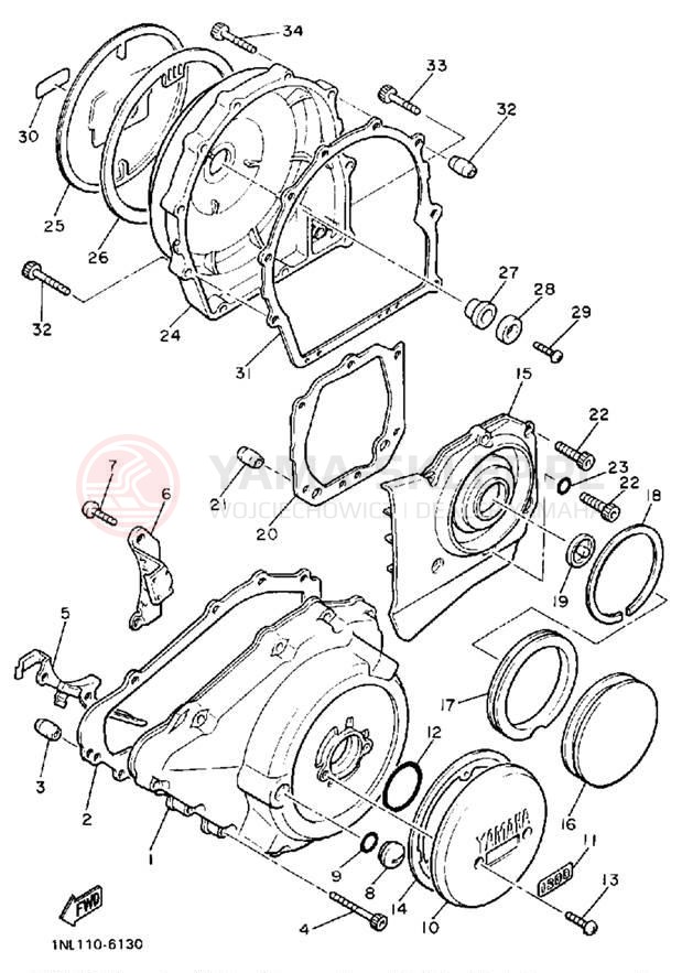 Schemat "Pokrywa silnika" do Yamaha XVZ13DSC/XVZ13DS