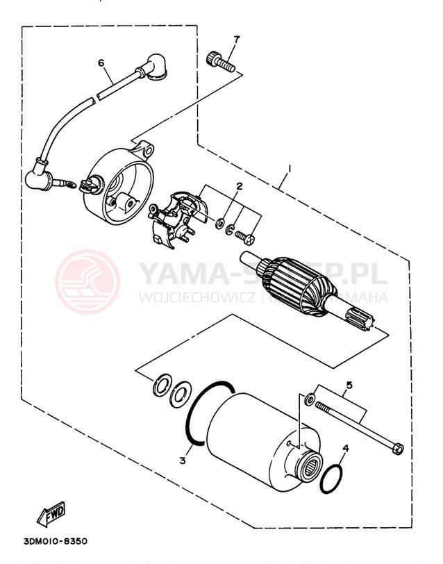 Schemat "rozrusznik" do Yamaha VIRAGO 250 XV250N/XV250NC