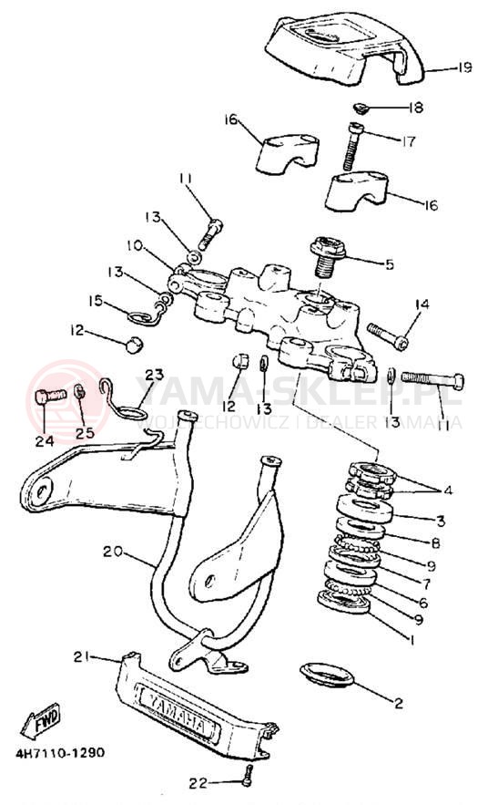 Schemat "Półki zawieszenia" do Yamaha XJ750K