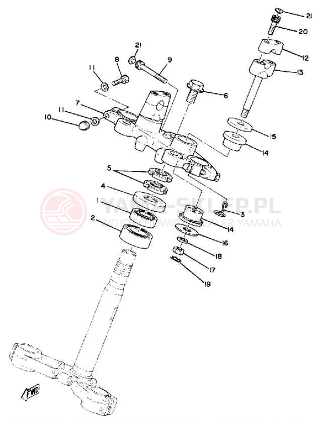 Schemat "Półki zawieszenia" do Yamaha XS850SH