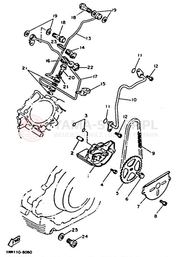 Schemat "Pompa olejowa" do Yamaha VIRAGO 1100 XV1100D/XV1100DC