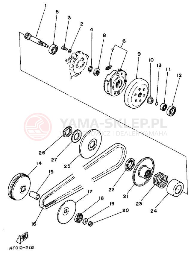 Schemat "sprzęgło" do Yamaha RIVA 50 CA50N