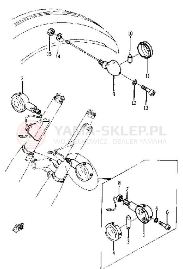 Schemat "kierunkowskazy" do Yamaha YJ2S/YJ1K