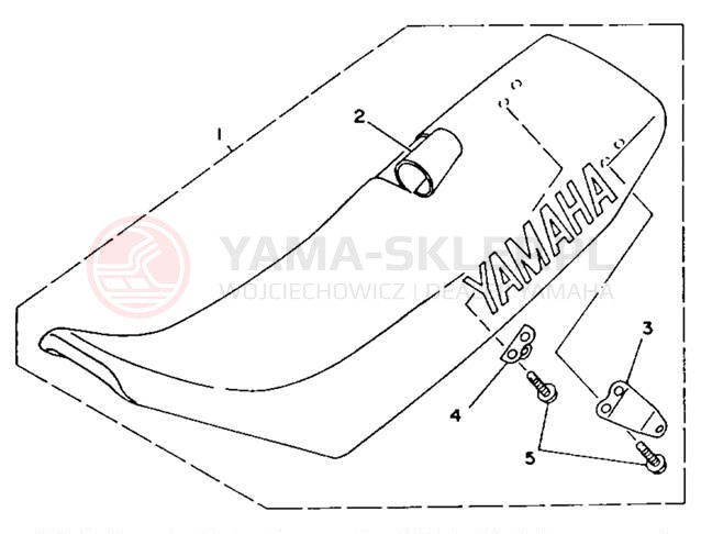 Schemat "siedzenie" do Yamaha YZ250E1