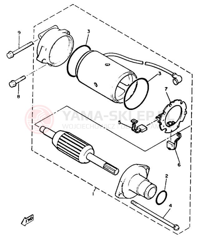 Schemat "rozrusznik" do Yamaha XVZ12DL/XVZ12DKC2