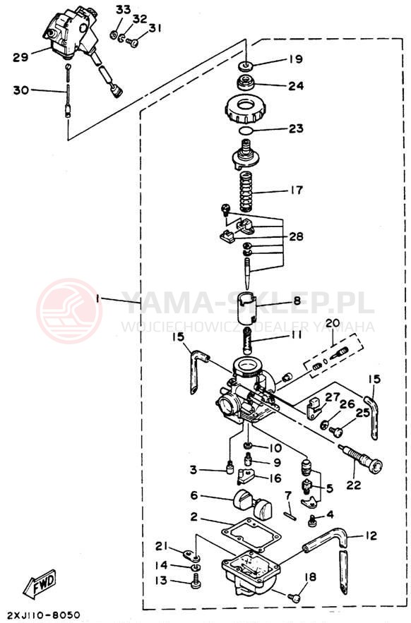 Schemat "Gaźnik" do Yamaha BLASTER YFS200F