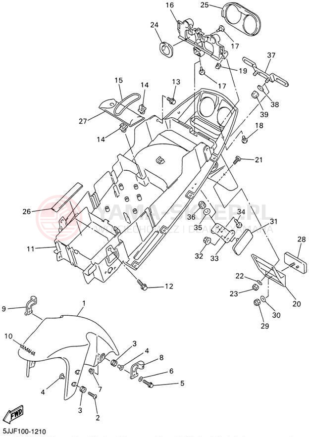 Schemat "błotnik" do Yamaha YZFR1 YZFR1SN/YZFR1SNC