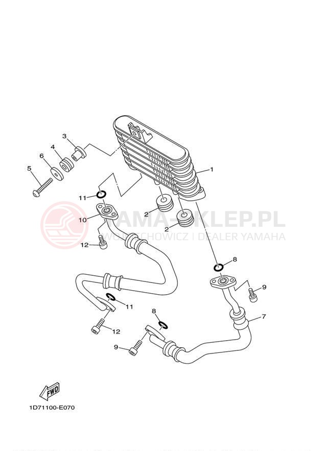 Schemat "Chłodnica oleju" do Yamaha ROADLINER S XV19SV/XV19SVC