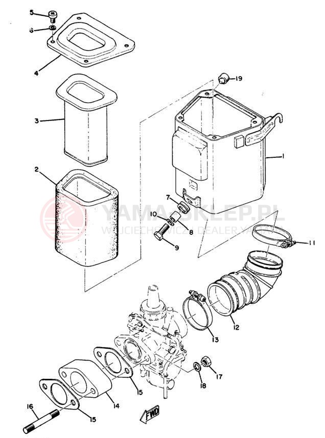 Schemat "Wtrysk paliwa" do Yamaha RT1M/RT1