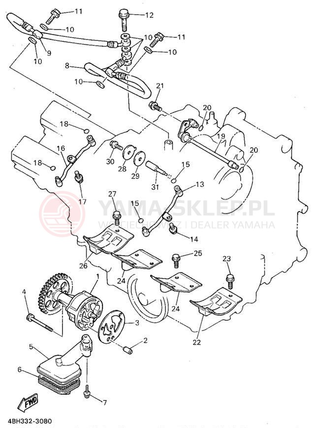 Schemat "Pompa olejowa" do Yamaha GTS1000AFC/GTS1000AF