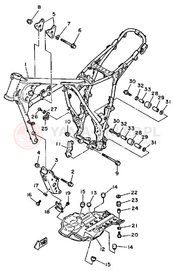 Schemat "rama" do Yamaha XT600NC/XT600N