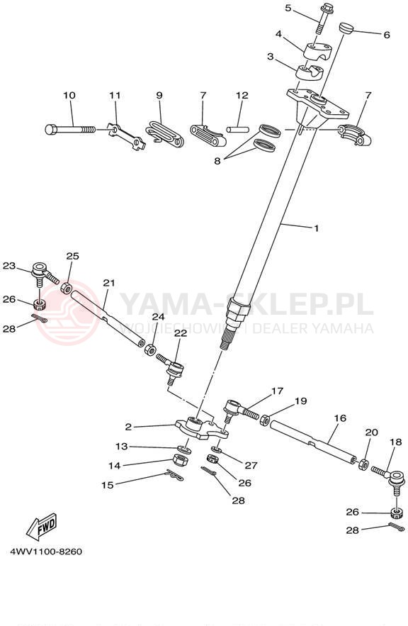 Schemat "Półki zawieszenia" do Yamaha GRIZZLY YFM600FWAL/YFM600FWAL