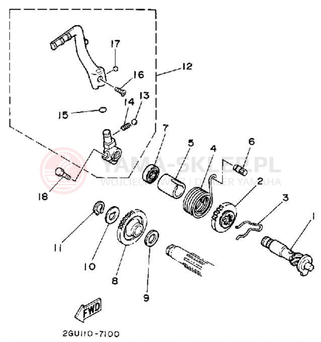 Schemat "rozrusznik" do Yamaha YFZ350D