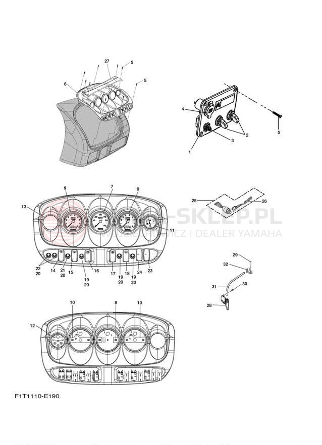 Schemat "układ elektryczny" do Yamaha SR210 FRT1100E