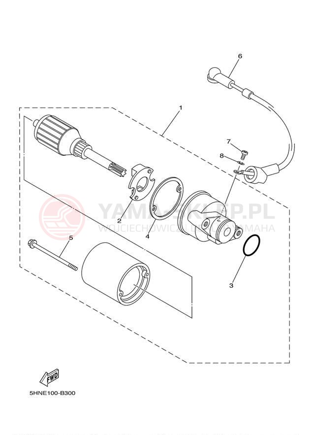 Schemat "rozrusznik" do Yamaha TTR90 TTR90ER