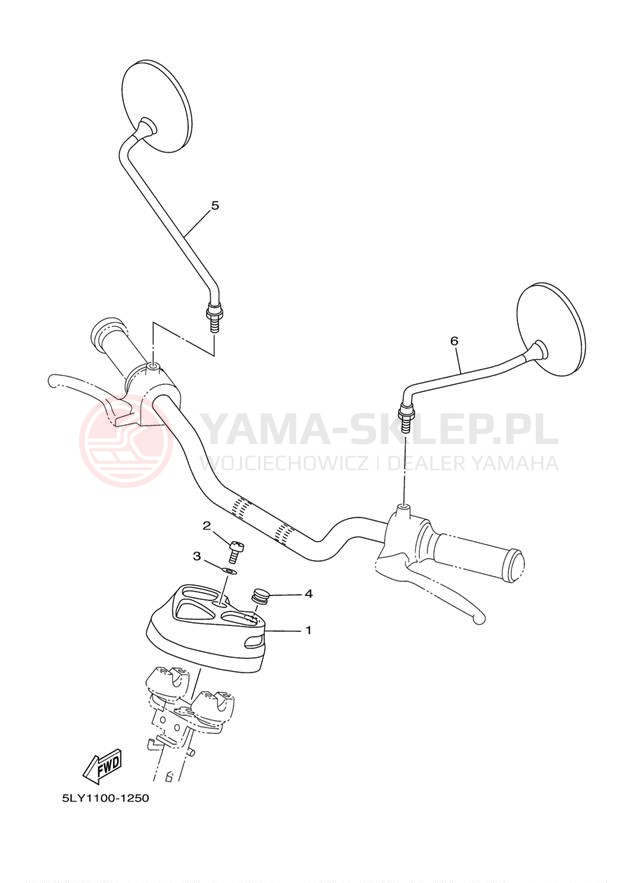 Schemat "elementy nadwozia" do Yamaha VINO YJ50RP