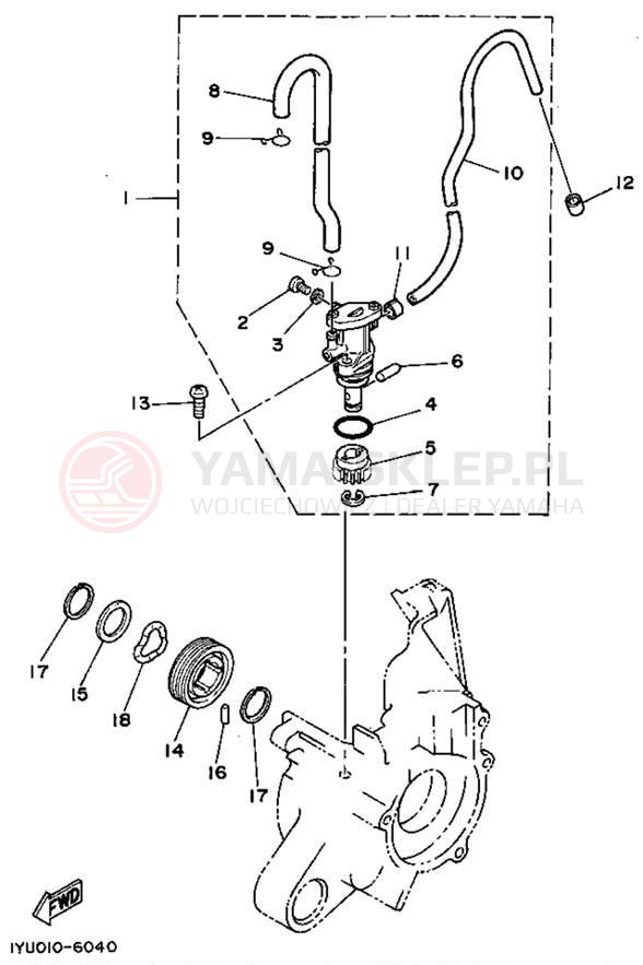 Schemat "Pompa olejowa" do Yamaha SH50MA/SH50A
