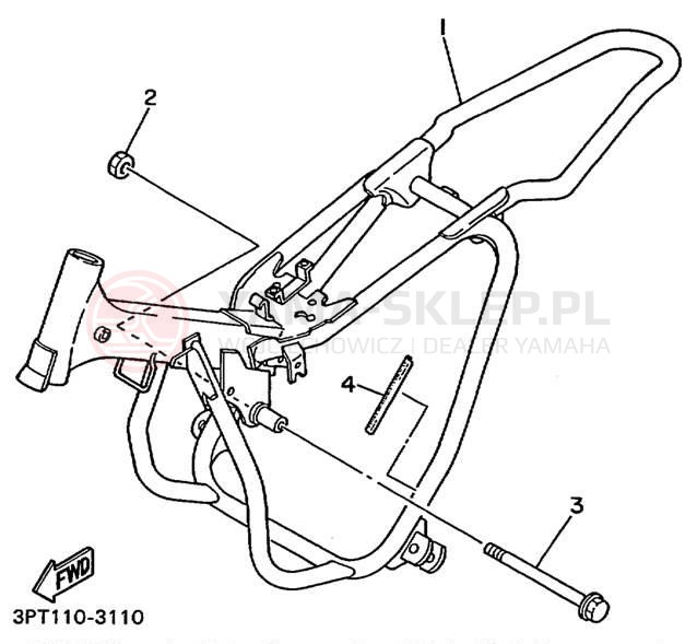 Schemat "rama" do Yamaha YZINGER PW50L1