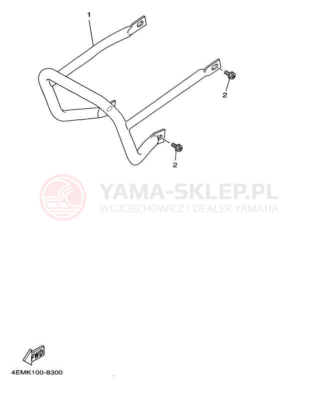 Schemat "osłona / stelaż" do Yamaha BADGER YFM80L