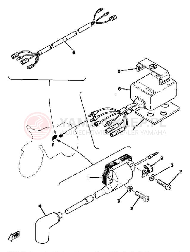 Schemat "układ elektryczny" do Yamaha YZ125C