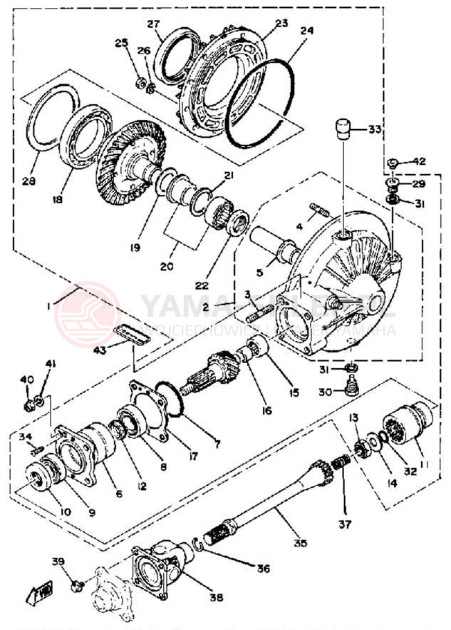 Schemat "Wał napędowy" do Yamaha XS1100H